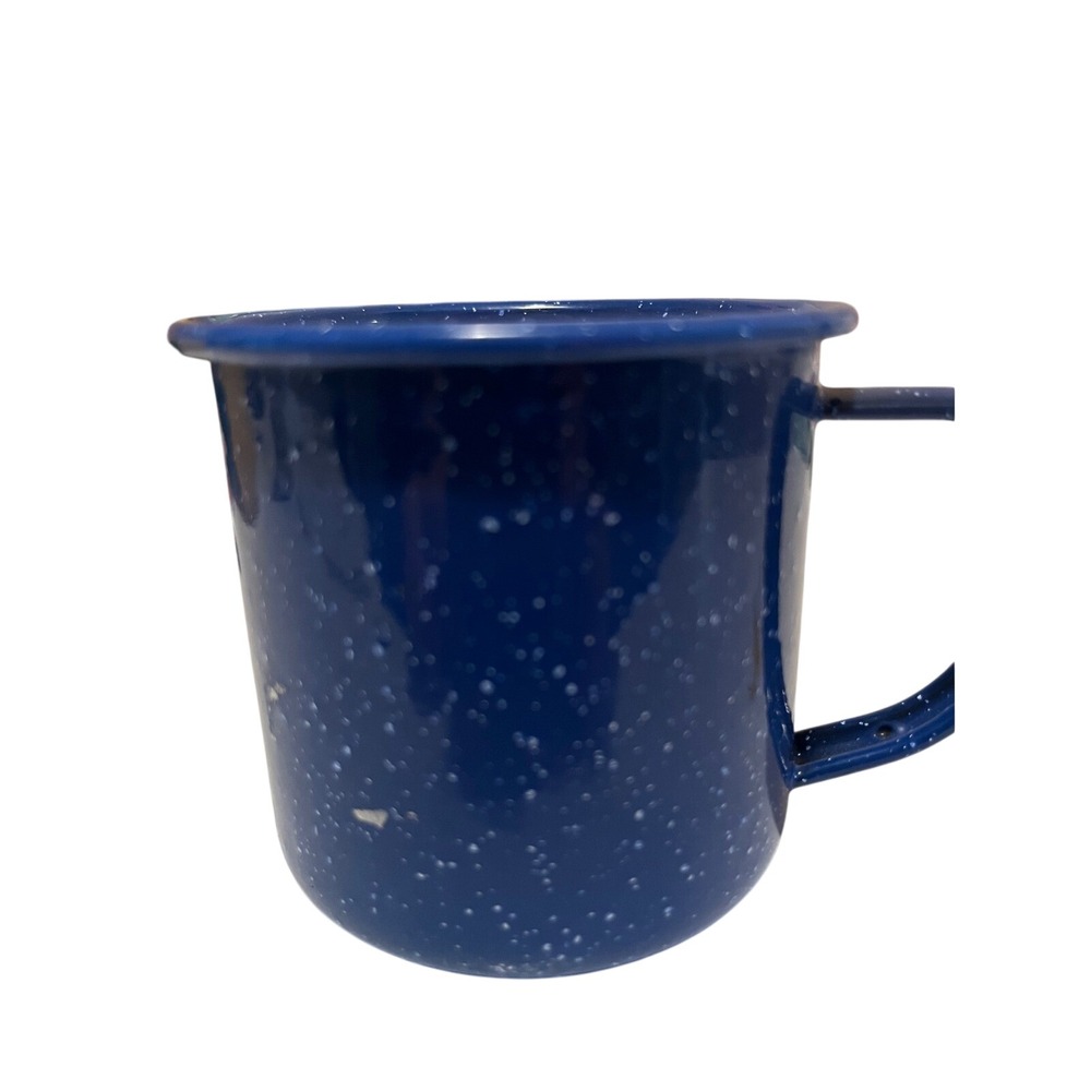 Blue Speckled Enamel Camp Mug Outdoor‎ Coffee Cup